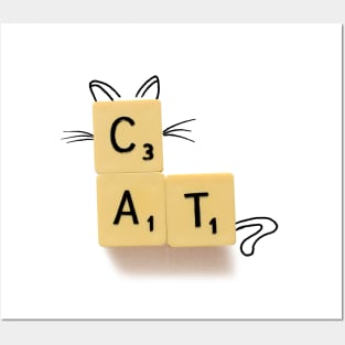 Cat Scrabble Posters and Art